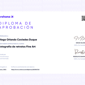 fotografia de retratos fine art 2632589 Certificado Crehana 1