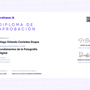 fundamentos de la fotografia digital 2632589 Certificado Crehana 1