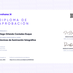 tecnicas de iluminacion fotografica 2632589 Certificado Crehana 1